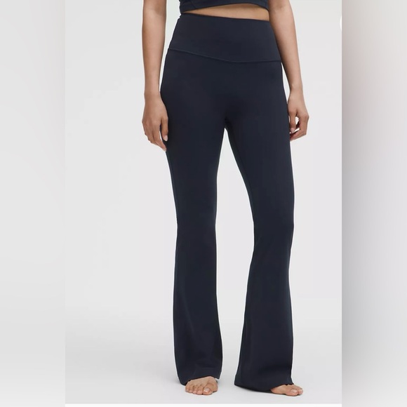 lululemon athletica Pants - Lululemon Navy High Rise Flare Leggings Size 4 New Without Tags